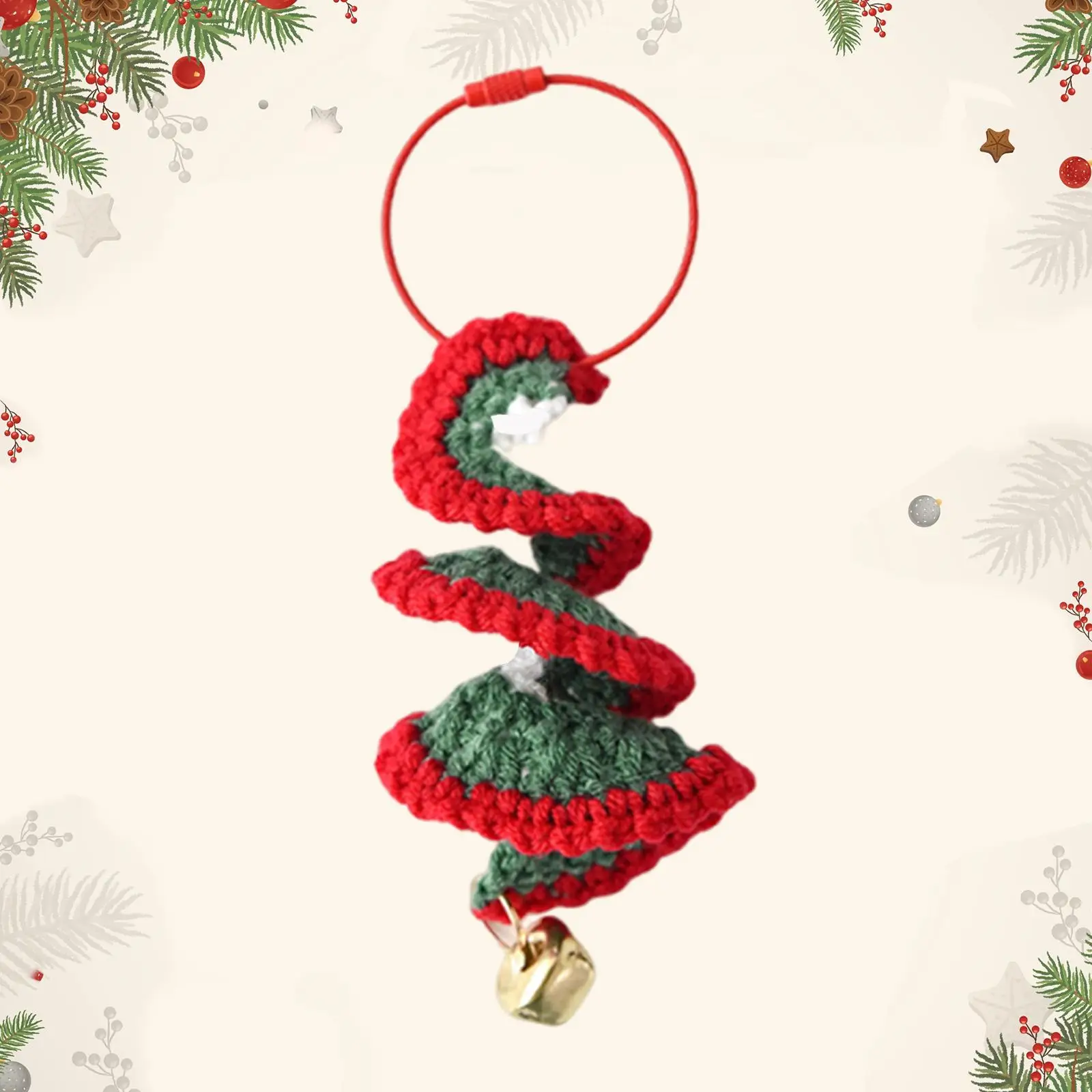 Adorno colgante para árbol de Navidad, regalo DIY, tejido ligero, reutilizable, Navidad - imagen 4