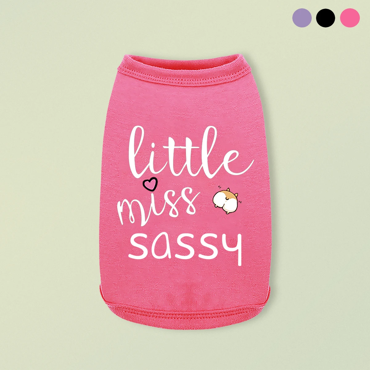 Little Miss Sassy-Chaleco de verano para perro, ropa para cachorros pequeños, camiseta para mascotas