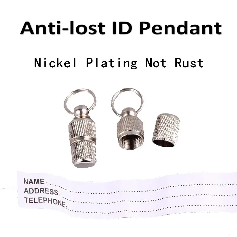 100 Uds. Etiqueta colgante de seguridad para mascotas, identificación de mascotas, dirección, barril, gato, perro, cachorro, Animal PEQUEÑO, tubo de identidad, etiqueta de nombre, tubo de barril de metal