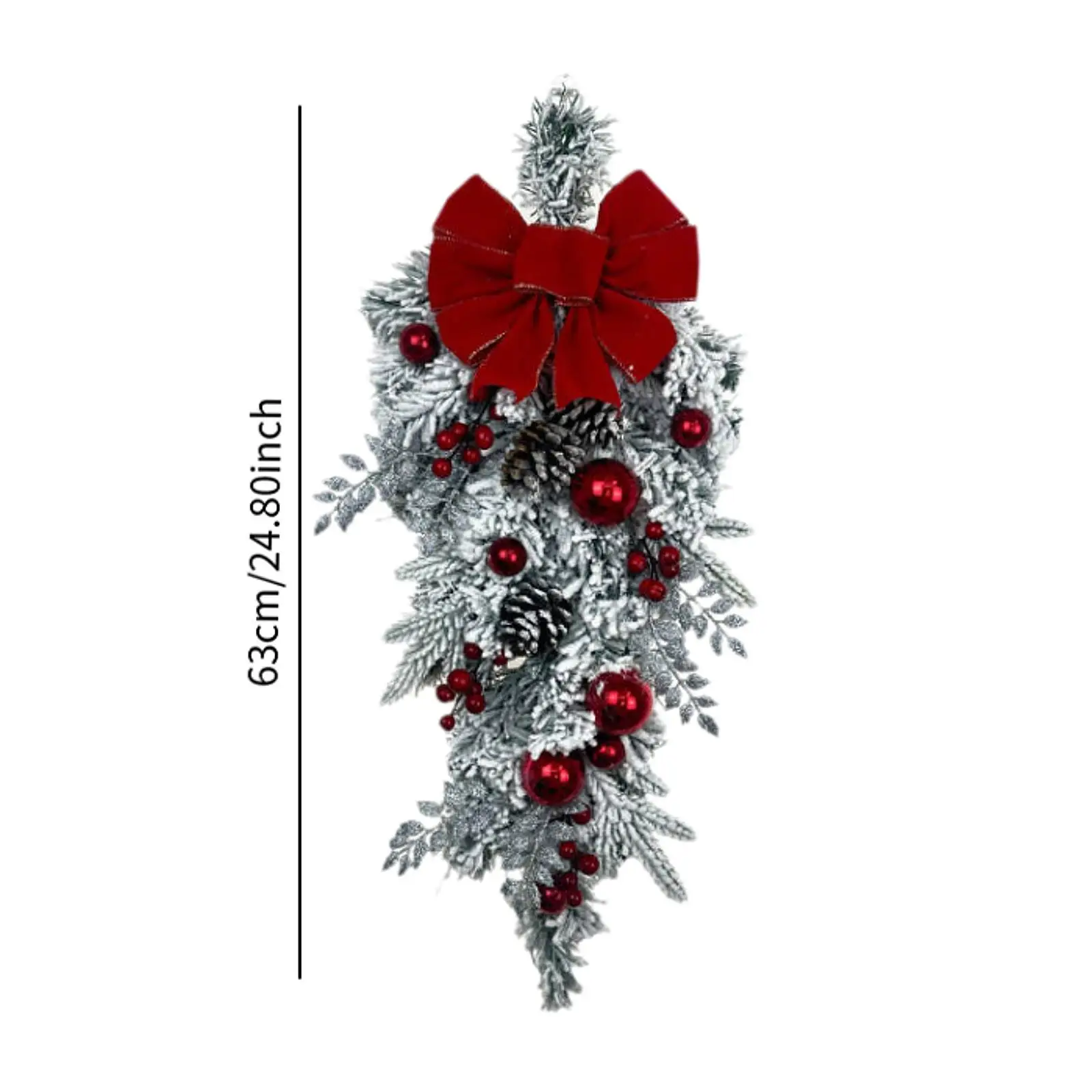 Christmas Wreath, Hanging Ornament, Front Door Wreath, Artificial Wreath, for Indoor Outdoor