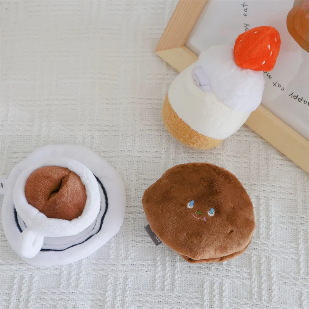 INS nuevo té de la tarde juguete para mascotas perro y gato juguete interactivo ocultar comida juguete simulación pan café juguetes para perros pequeños - imagen 3