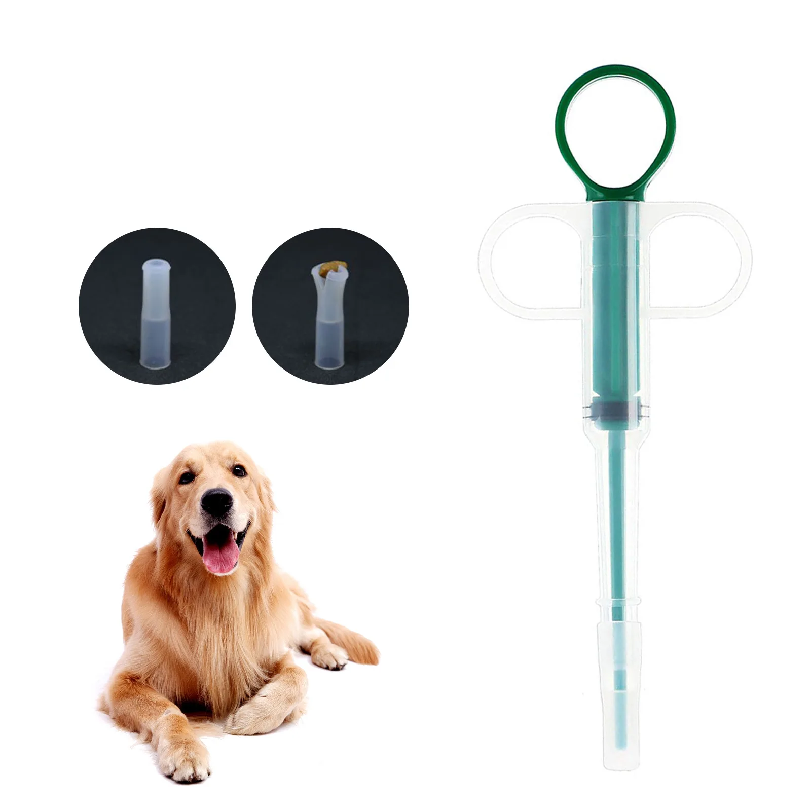 Alimentador de medicina para mascotas para gatos y perros, medicina tipo empuje, palo de alimentación, pastillas, artefacto, jeringa de aguja para rocío - imagen 4