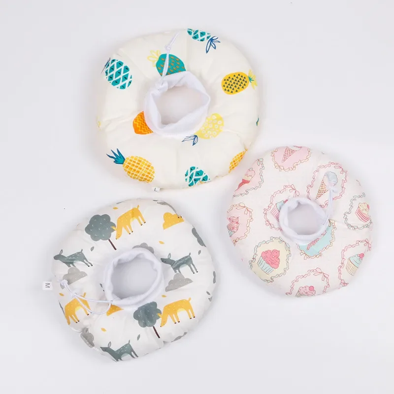 Collar isabelino con diseño de fruta de dibujos animados para mascotas, anillo ajustable de algodón suave para el cuello para perros y gatos, suministros de protección para prevenir mordeduras - imagen 3