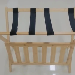 Estante plegable Nanzhu natural para almacenamiento – Organizador de hogar