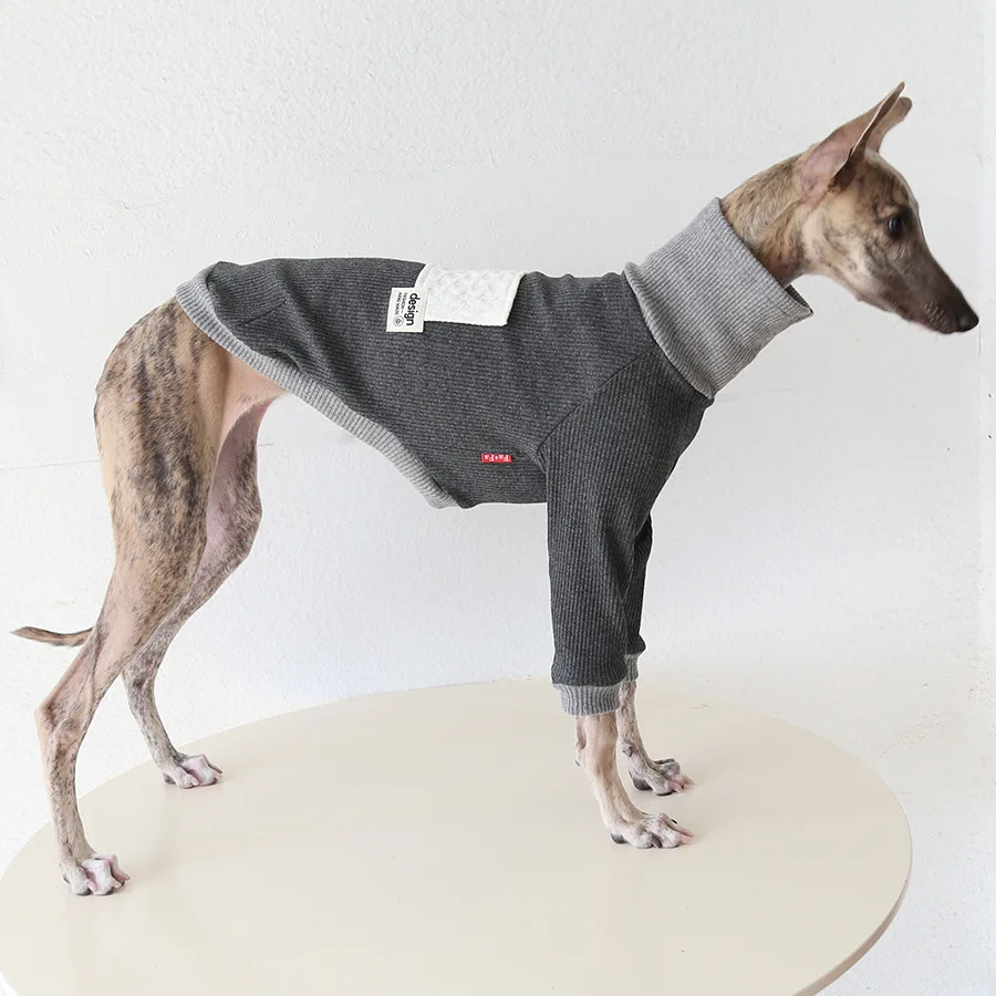 Camiseta de estilo japonés para primavera y otoño, abrigo suave de manga larga para galgo italiano, ropa de descanso para perros Whippet
