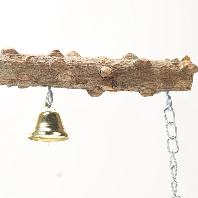 Soporte para loro de madera de pimienta, juguete de doble capa para pájaro, piel de tigre, garra, pico de molienda, soporte para jaula de pájaros, accesorios - imagen 4
