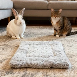 Almohadilla reversible de felpa para hámster – Cama suave para roedores