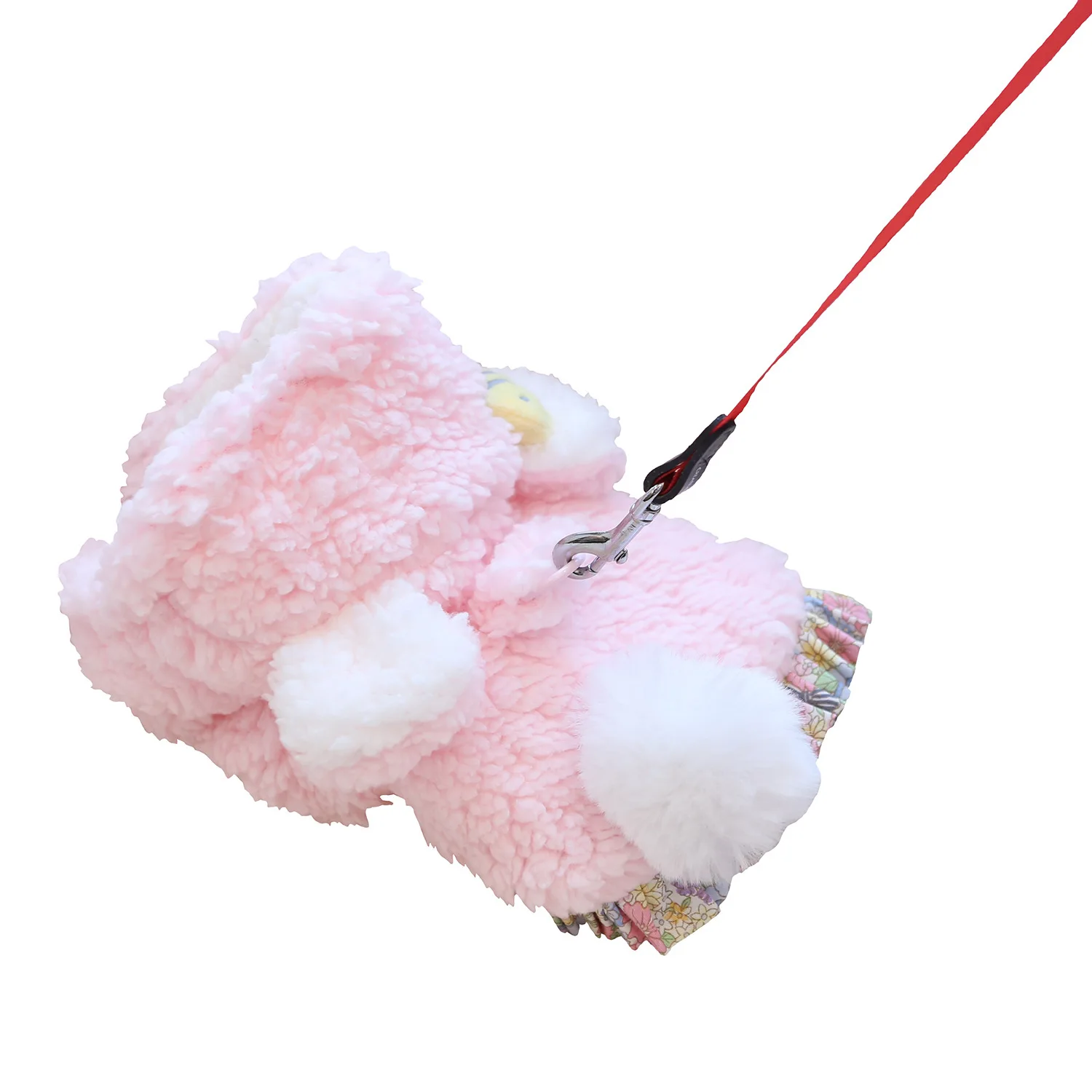 Sudadera con capucha con borde de flores de terciopelo para mascotas, vestido de terciopelo para invierno, ropa para cachorros, ropa para perros pequeños, chaqueta para mascotas - imagen 5