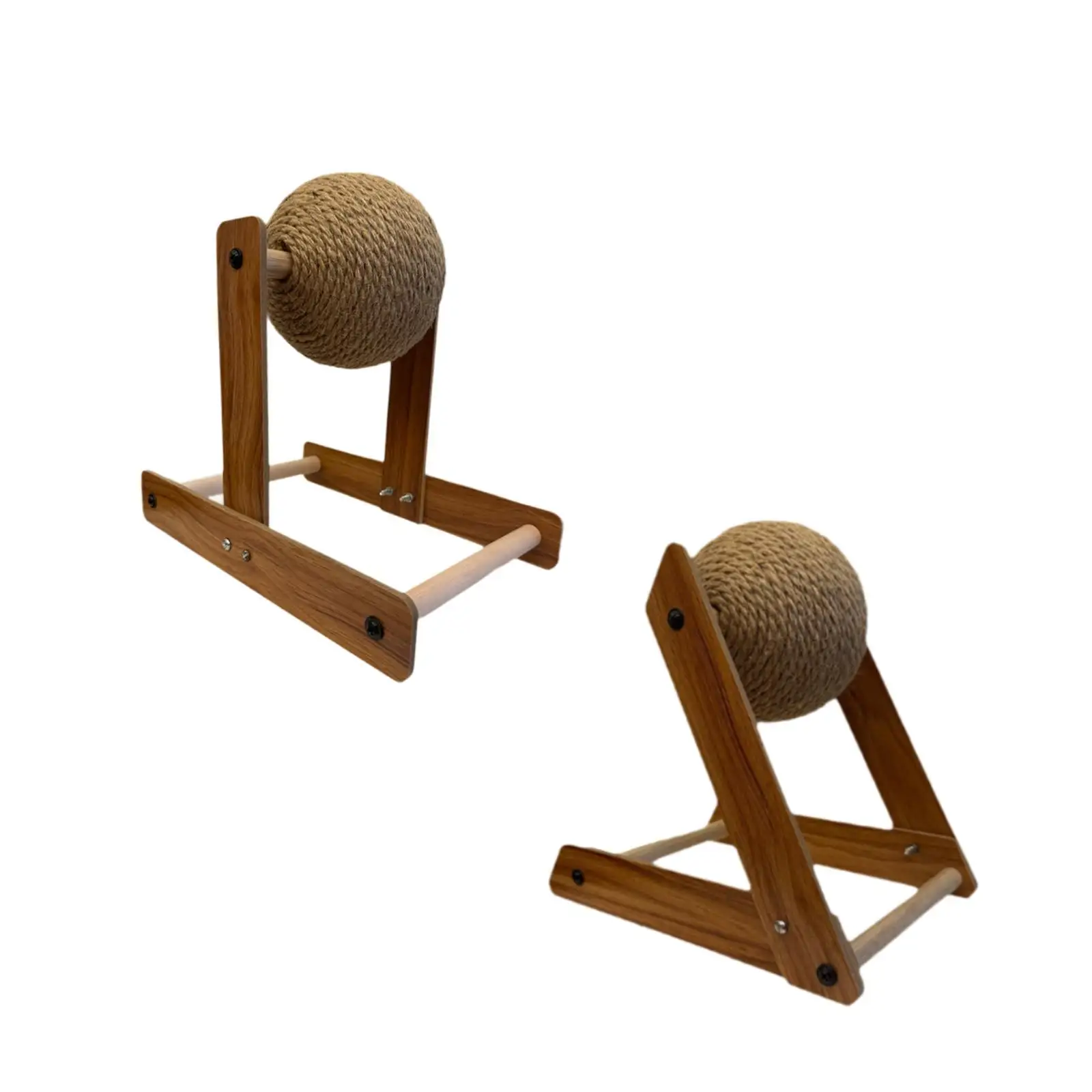 Cat Scratcher Toy Sisal Scratcher Ball Wood,Scratching Ball Toy,Interactive Pet Toy for Indoor Cats Small Animals Kitty