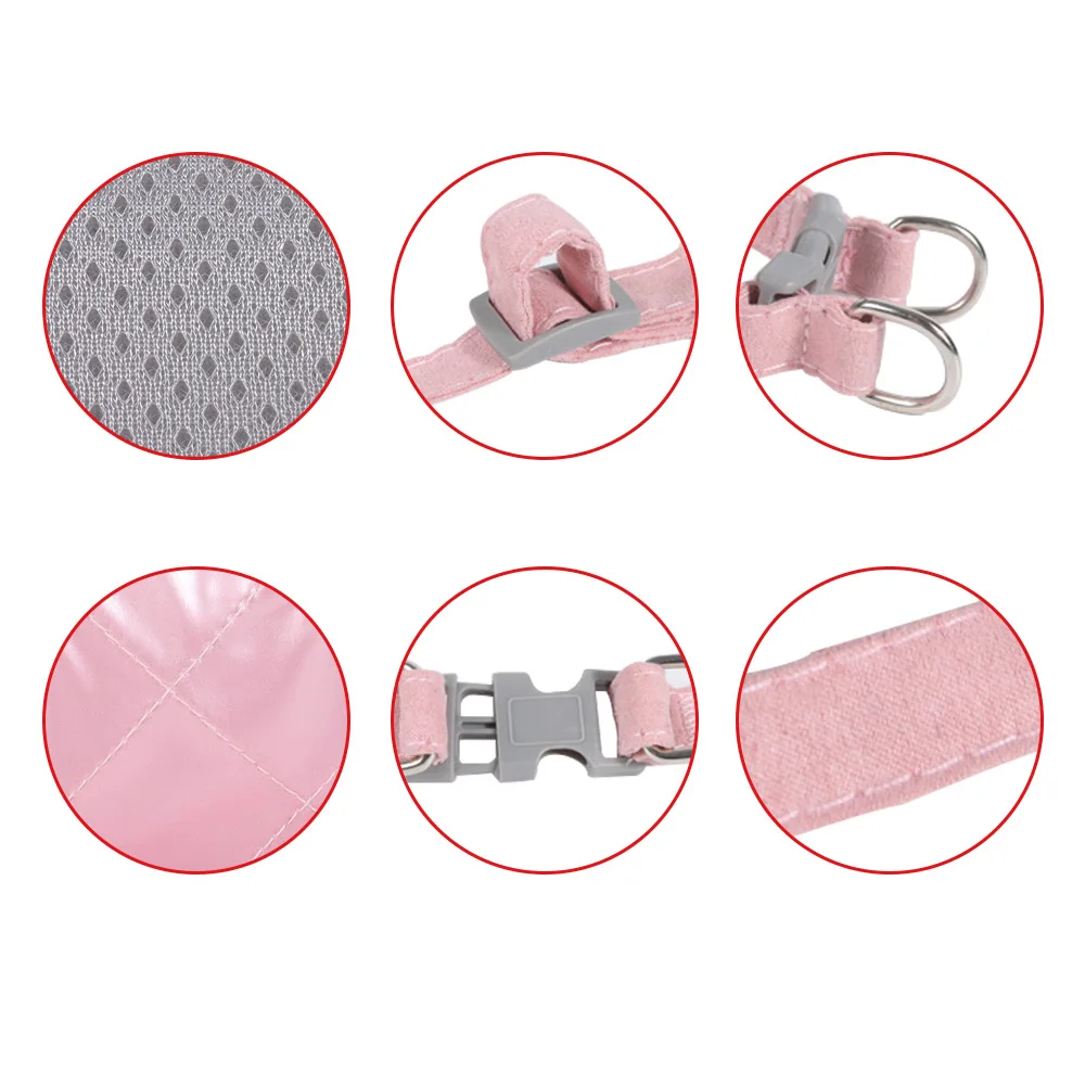 Juego de arnés y correa para perros pequeños y medianos, gatos al aire libre, sin tirar, correa ajustable para el pecho, Chihuahua, Pug, suministros para mascotas - imagen 5