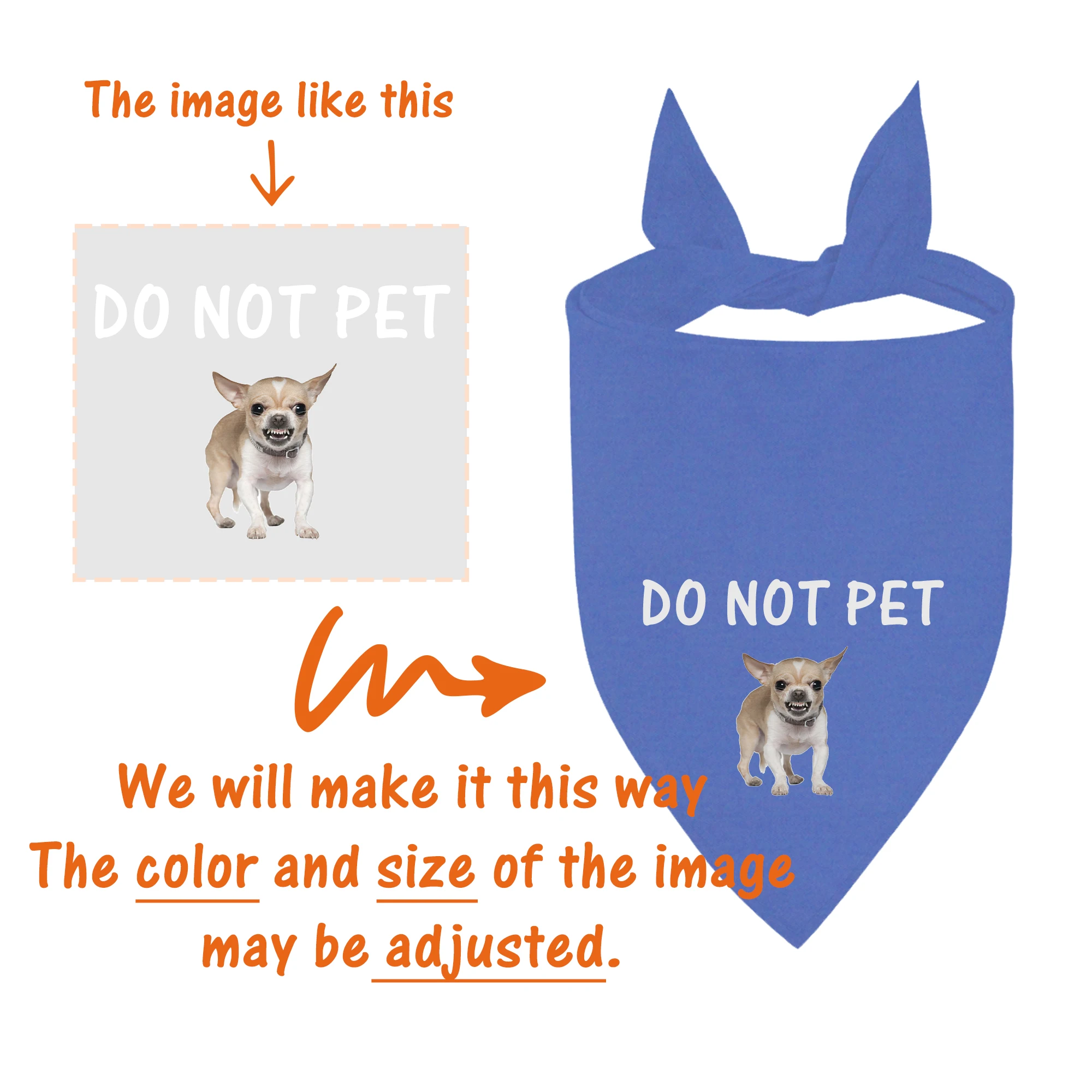 Bandana personalizada para perro y gato – Pañuelo triangular con foto - imagen 3