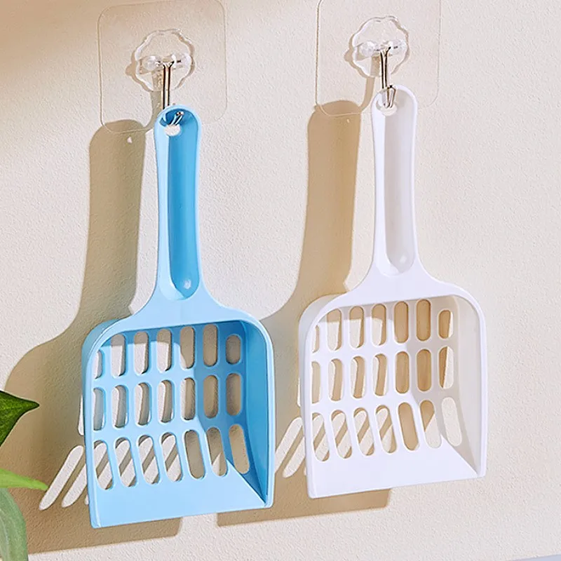 Pala de arena para gatos, pala de arena de plástico para gatos, pala de arena colgante para gatos, herramientas de limpieza de inodoro, cucharas de arena para gatos, suministros para mascotas - imagen 3