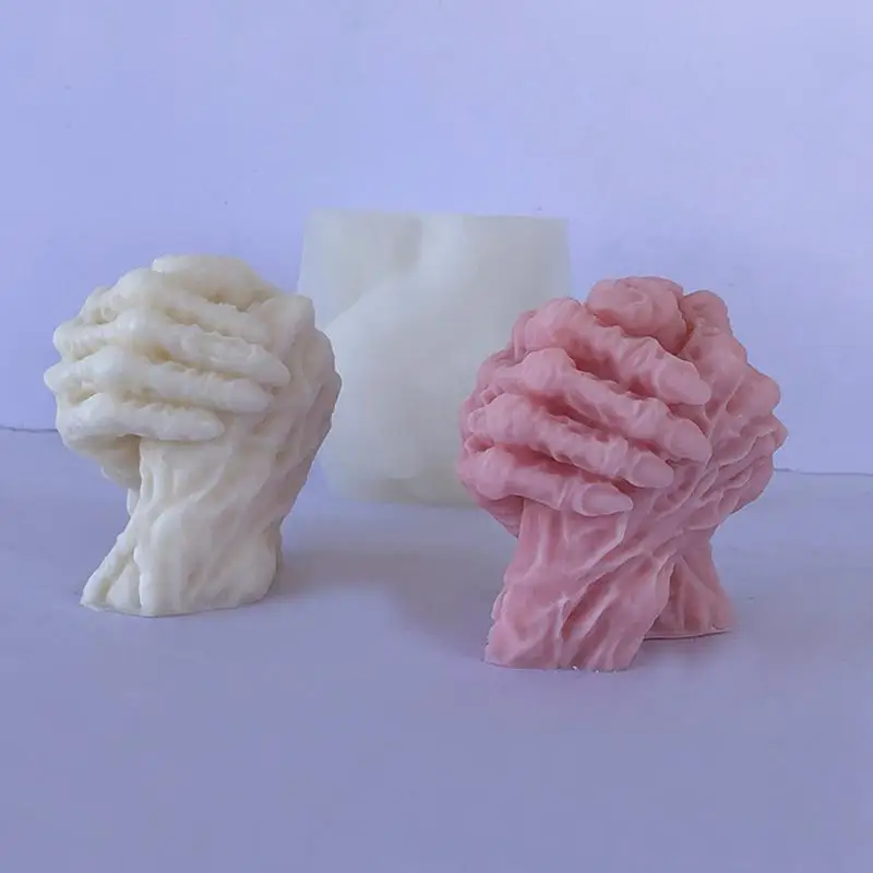 Molde de vela de mano de silicona 3D, moldes de silicona de lucha de brazo, molde de vela perfumado creativo, molde de cera, moldes de jabón para helado DIY - imagen 5