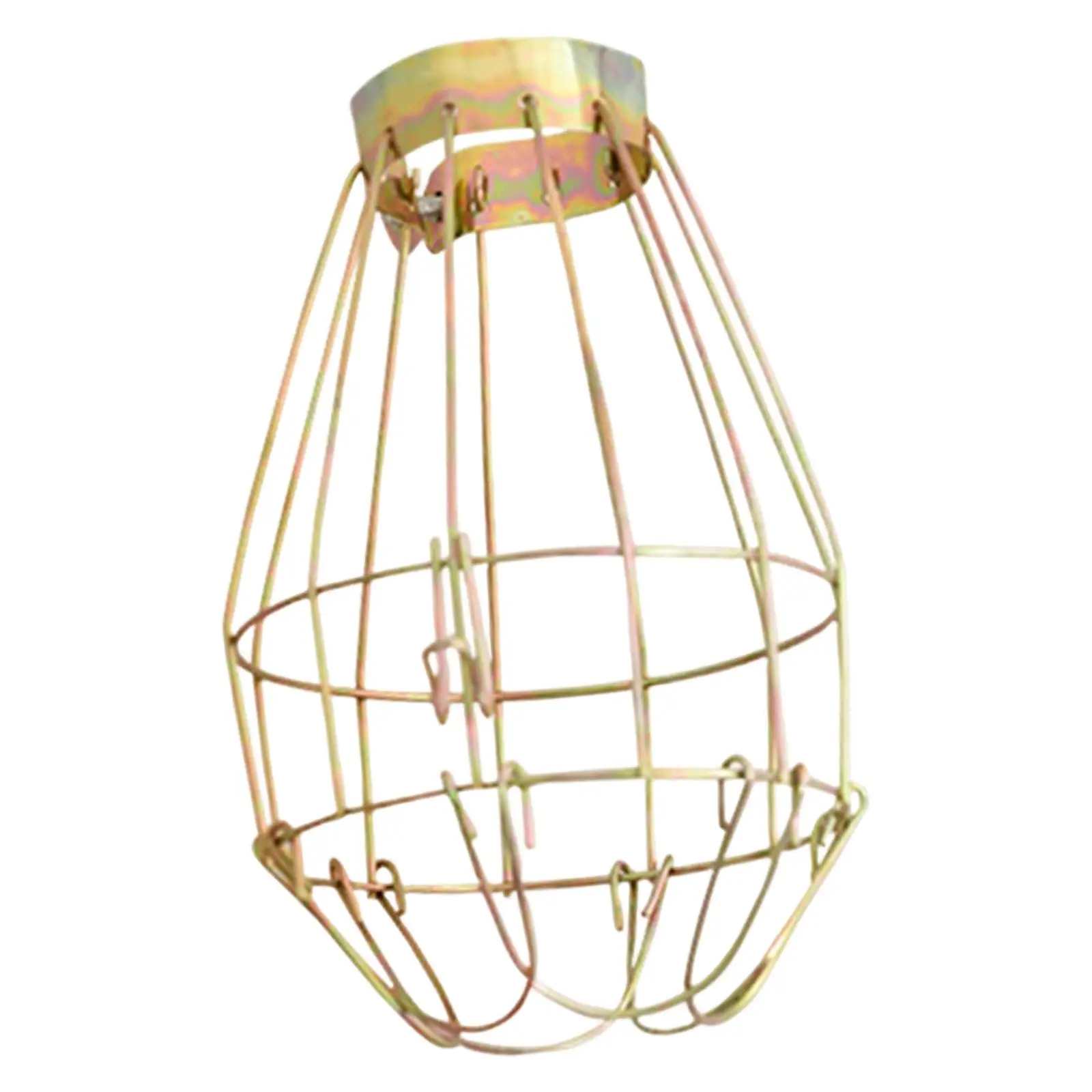 Protector de lámpara de calor para reptiles, jaula de hierro dorada, cubierta de malla antiescaldaduras, soporte de lámpara de calefacción