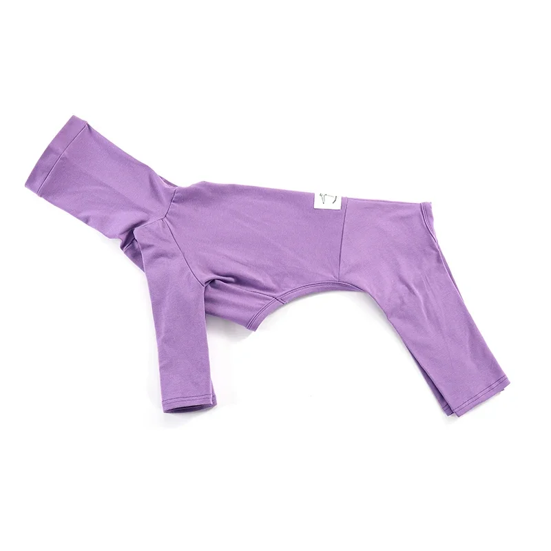 Ropa de galgo con cuello de tortuga, ropa de Whippet morada, algodón, elástica, suave, cuatro patas - imagen 5