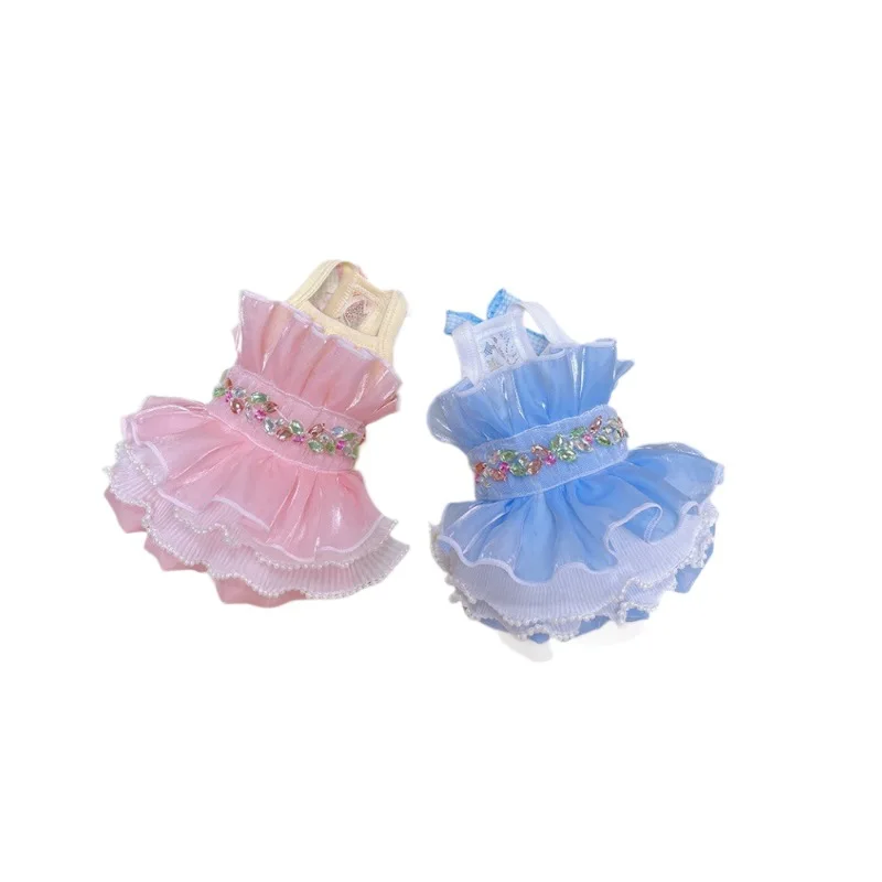 Vestido de malla de princesa para cachorros, camisola de encaje estilo Yorkshire con falda acampanada, vestido de boda para perros, vestido de fiesta para perros pequeños - imagen 5