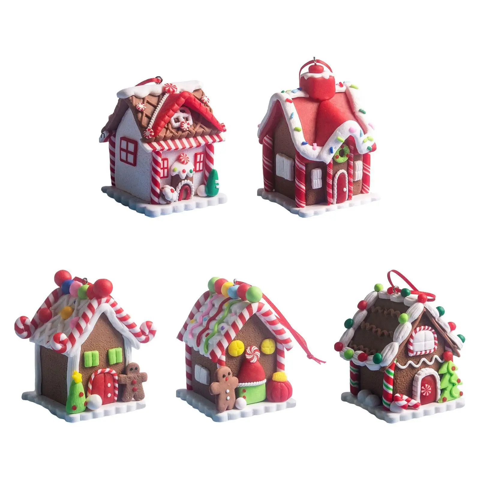 Gingerbread House Ornament Christmas Hanging Decoration Craft Party Supplies