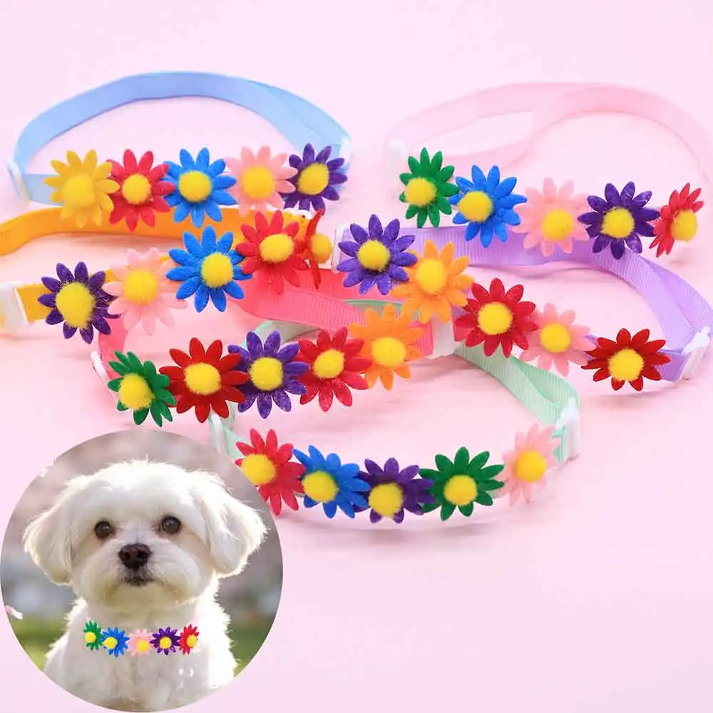 Collar con lazo floral para perro pequeño y cachorro - imagen 2