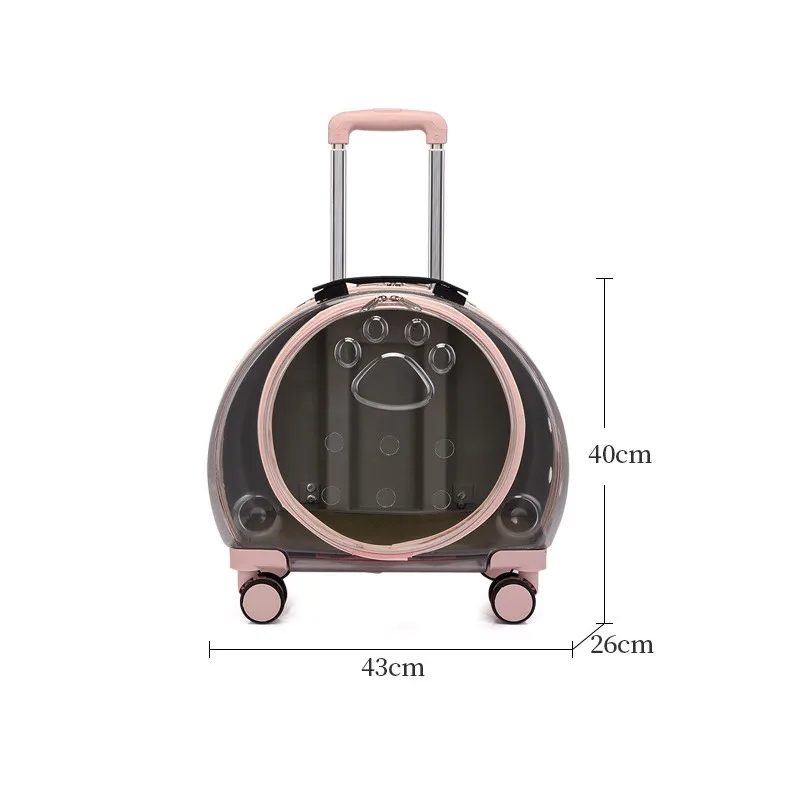 Caja de varilla de tracción para mascotas, bolsa de aire transparente para gato, bolsa de transporte para perros, bolsa de burbujas portátil para mascotas, portador de mochila para mascotas - imagen 4
