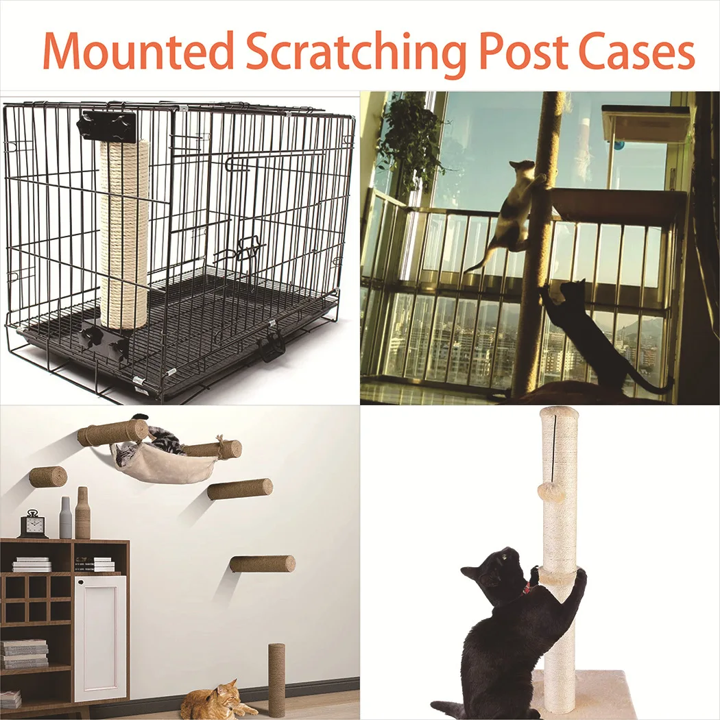Poste rascador para gatos DIY, poste de repuesto para árbol para gatos, muebles de torre para gatos, poste rascador para gatitos con accesorios de tornillo M8 - imagen 5
