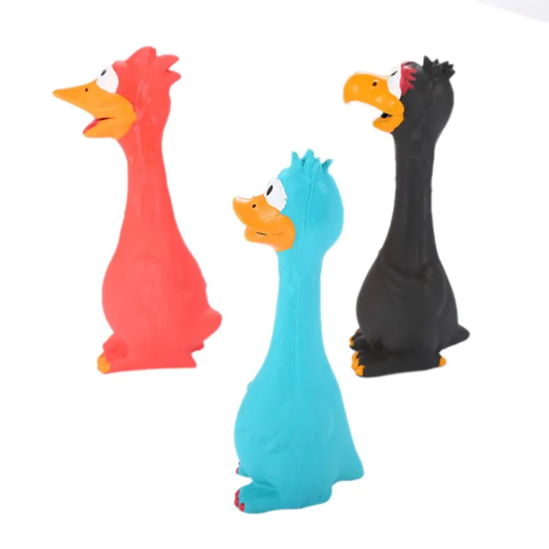 Juguetes de látex con forma de pollo para mascotas, sonido de pollo chillón, juguete interactivo para perros, juguete masticable resistente a las mordeduras para cachorros - imagen 2