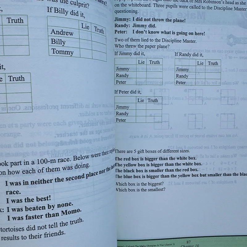 Juego de 5 libros de matemáticas de savia, Olympiad, escuela primaria, entrenamiento de pensamiento matemático, ejercicio, preguntas de matemáticas, libro en inglés - imagen 5
