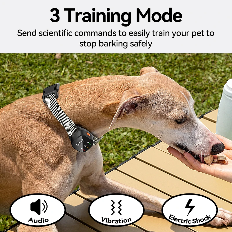 ROJECO-Collar eléctrico de entrenamiento para perros, dispositivo automático antiladridos, recargable por USB, entrenador de mascotas, tapón de ladridos - imagen 3