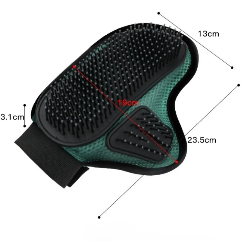 Guante de masaje para el cuidado de mascotas, cepillo de Limpieza del cabello flotante para gatos, manoplas de depilación para perros y gatitos, suministros de aseo para el hogar, verano - imagen 4