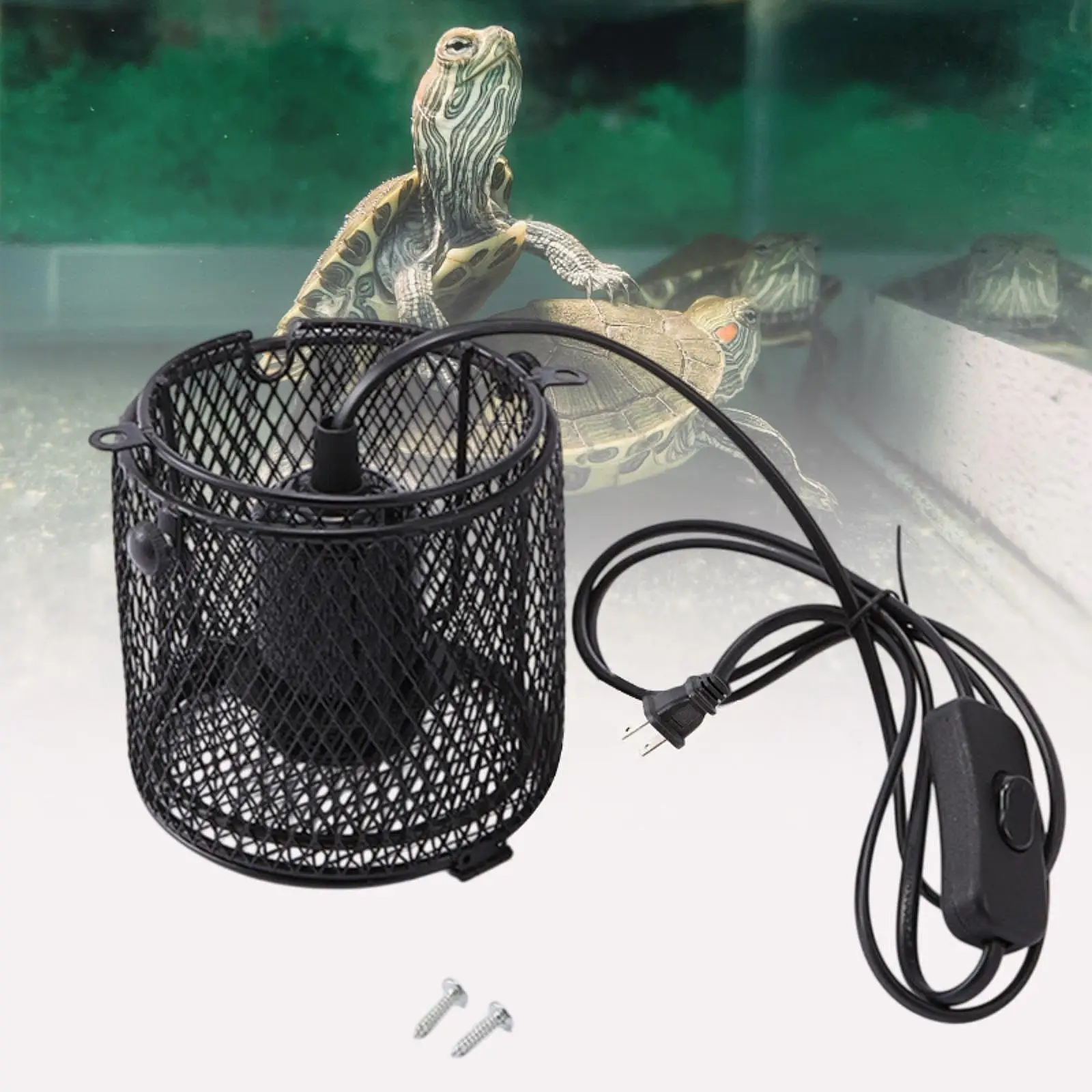 Retractable Reptile Lamp Holder Ceramic Heat Emitter E27 Reptile Accessories for Birds Chick Pet Turtle (without Bulb )
