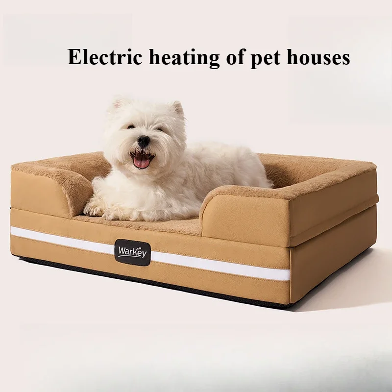 Nido de calefacción eléctrica, cama cálida para perros grandes, gatos, nido cuadrado lavable de invierno, productos cómodos para mascotas, suministros, accesorios cálidos