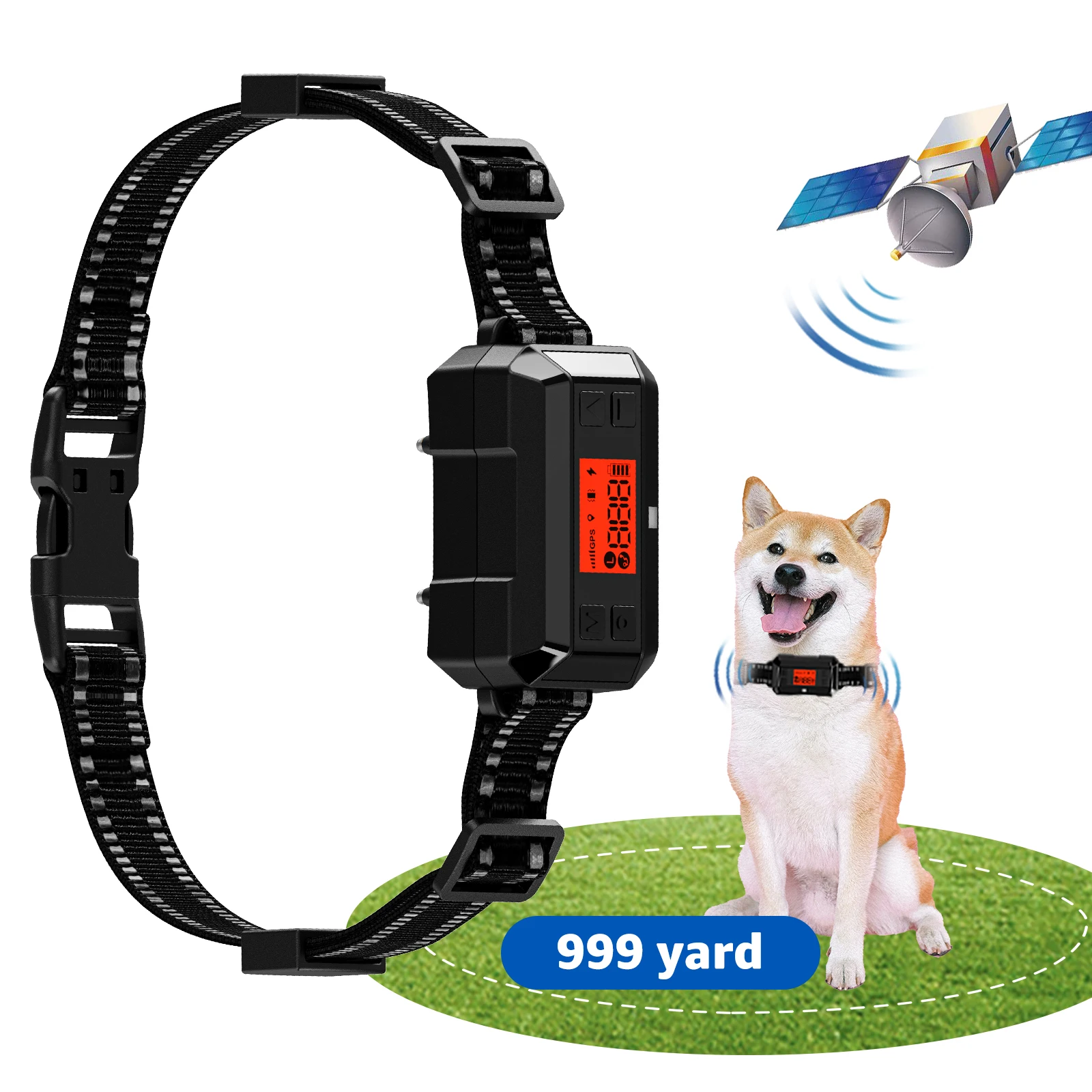 Valla GPS para mascotas, Collar eléctrico inalámbrico para rastreador de perros, sistema de contención para mascotas, Collar de entrenamiento impermeable para perros, seguridad antideslizante
