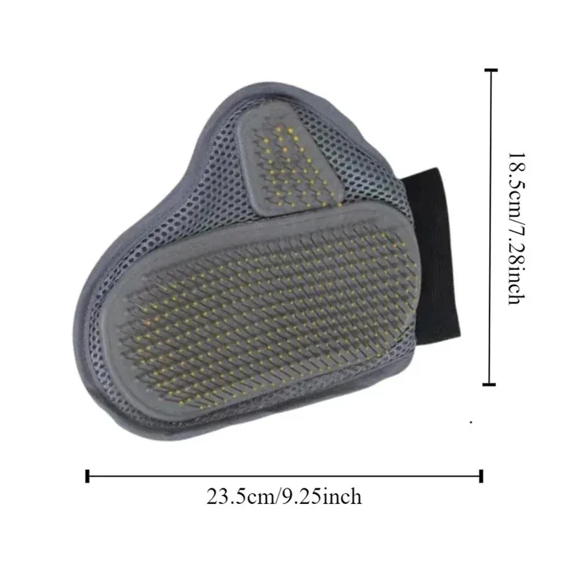 Guante de baño de goma de doble cara para mascotas, cepillo de aseo para perros y gatos, herramienta de desprendimiento, manopla de masaje, suministros de limpieza de piel larga y corta, cuidado de mascotas - imagen 5