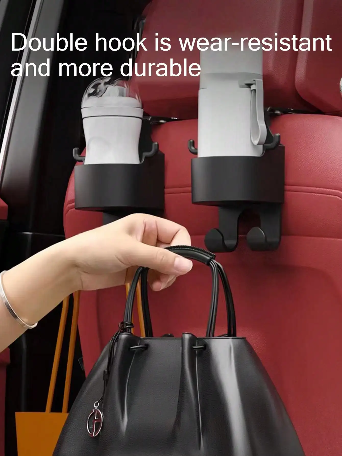 Gancho portavasos multifuncional coche soporte de tazas y móvil - imagen 4