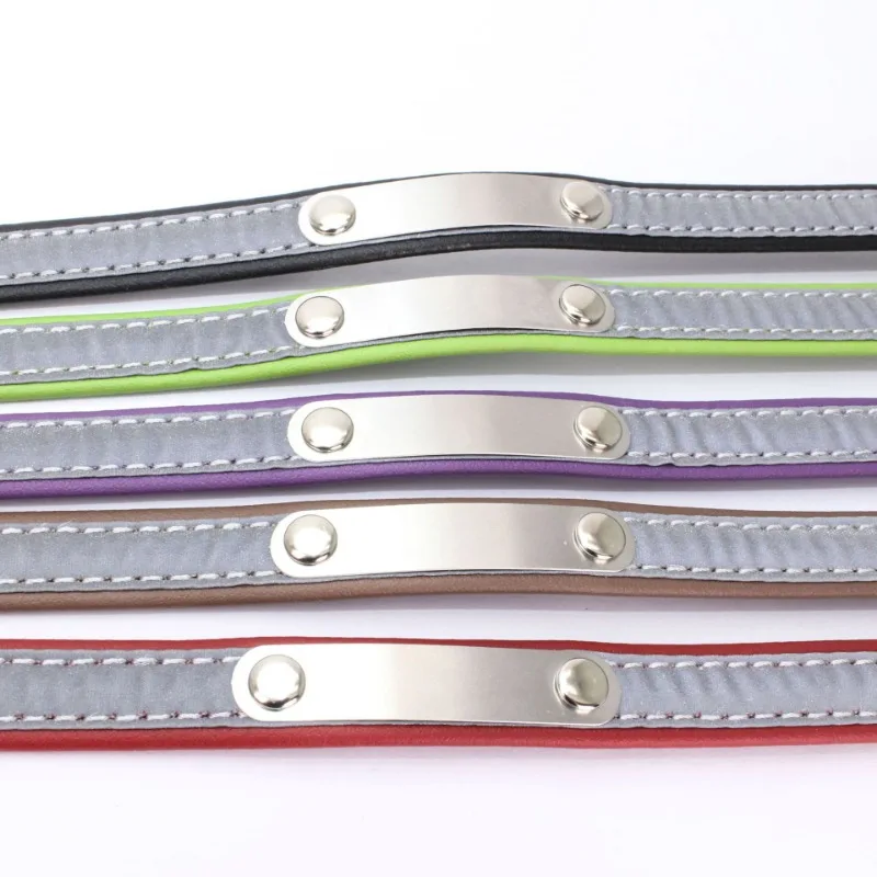 Collar reflectante personalizado para perro, Collar de microfibra antipérdida con identificación tallada con nombre para perros pequeños, medianos y grandes, suministros para cachorros y gatos
