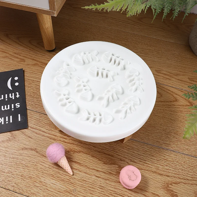 Cuenco elevado de comida lenta para perros y gatos, cuencos de cerámica con soporte para comer lentamente, suministros para mascotas - imagen 4