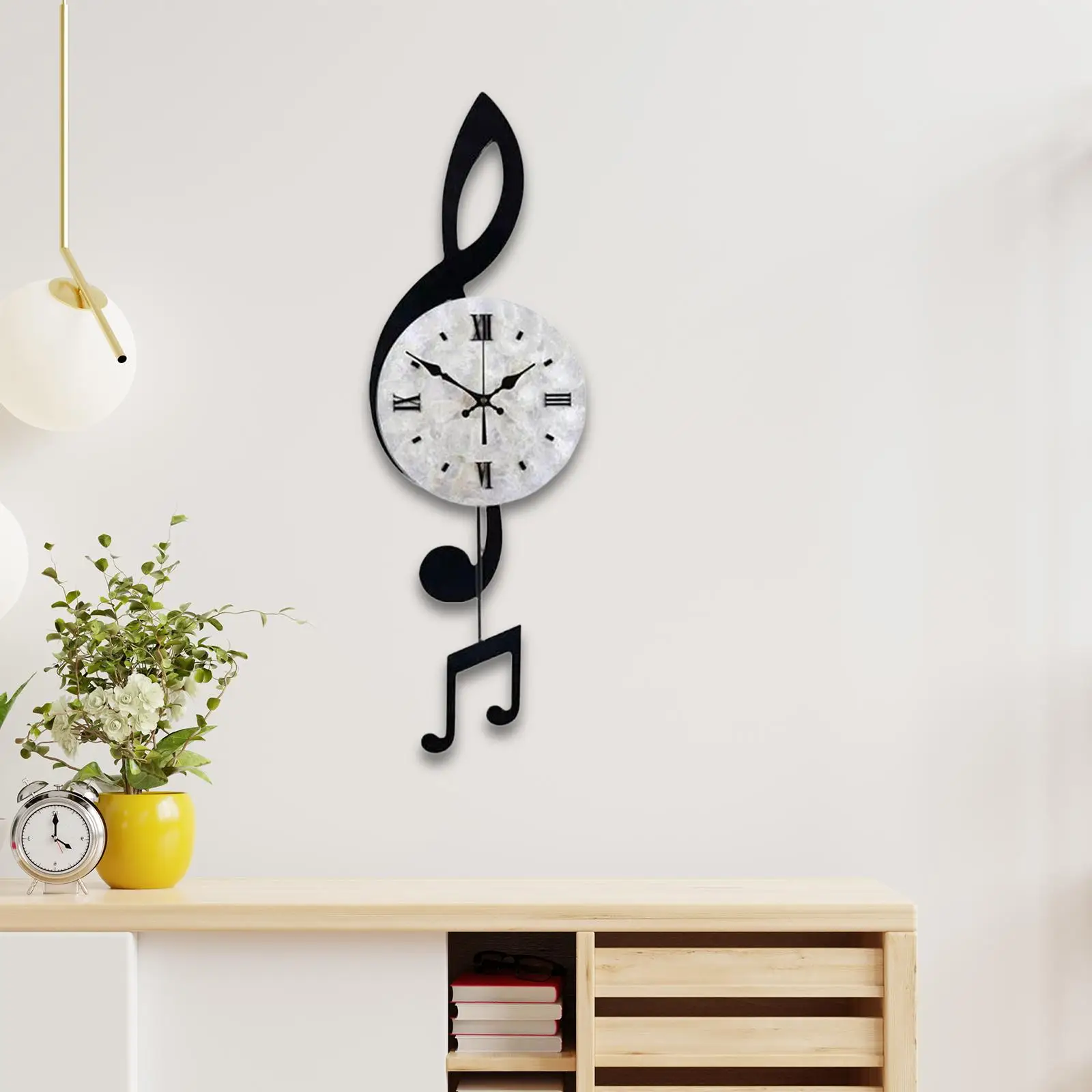 Music Note Wall Clock Hanging Clock Modern Decorative Acrylic Note Art for Study Room School Nursery Farmhouse Music Note Wall Clock Hanging Clock Modern Decorative Acrylic Note Art for Study Room School Nursery Farmhouse
