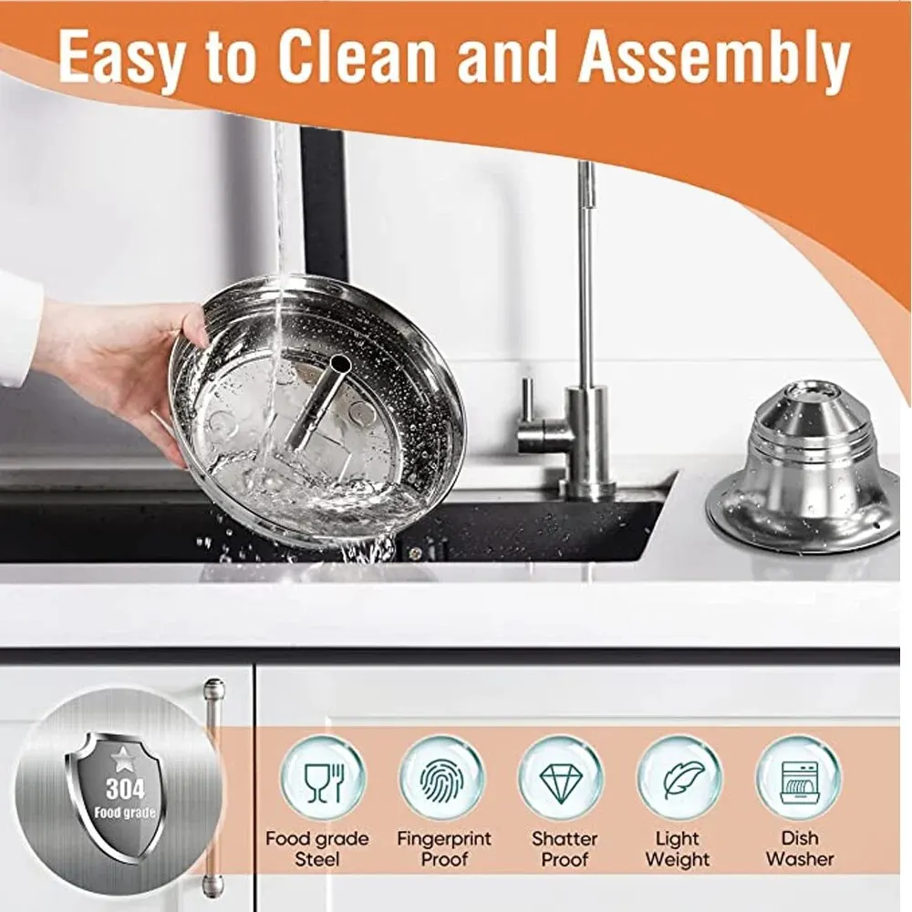 Fuente de agua de acero inoxidable para gatos, bebedero automático para gatos, perros, accesorios dispensadores de agua para mascotas - imagen 2