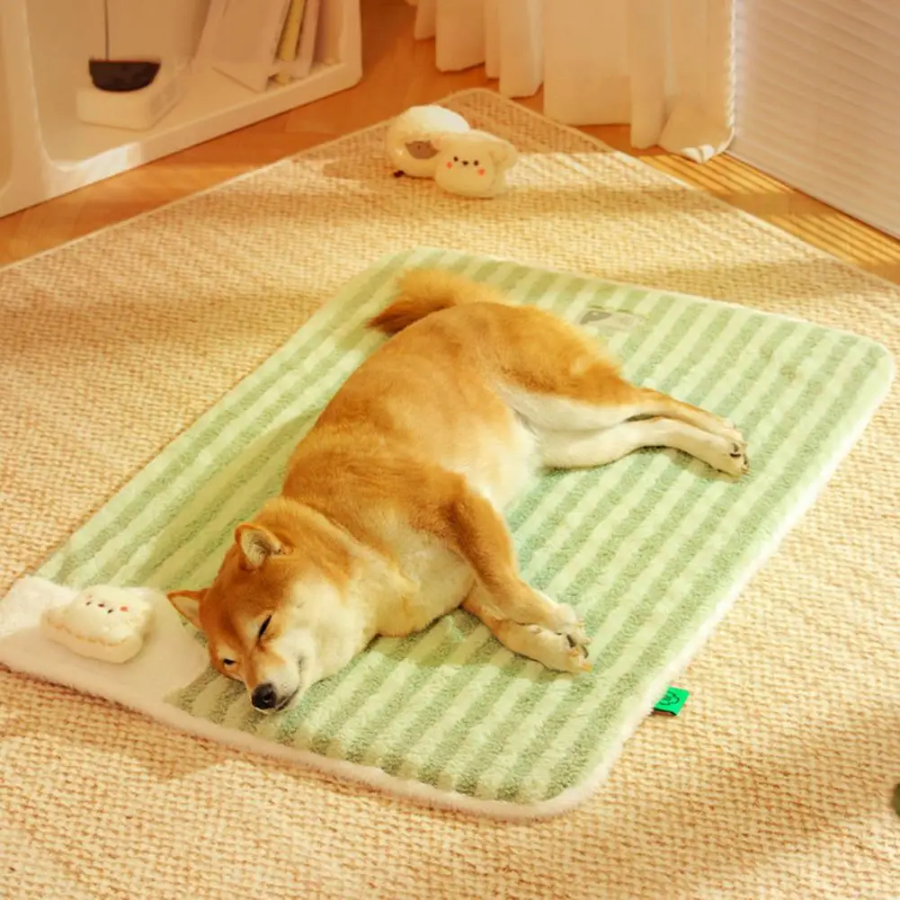 Alfombrilla de lana de algodón suave para mascotas, alfombra versátil, cómoda almohadilla para dormir, manta de cama cálida para gatos y perros, sofá Premium para mascotas - imagen 3