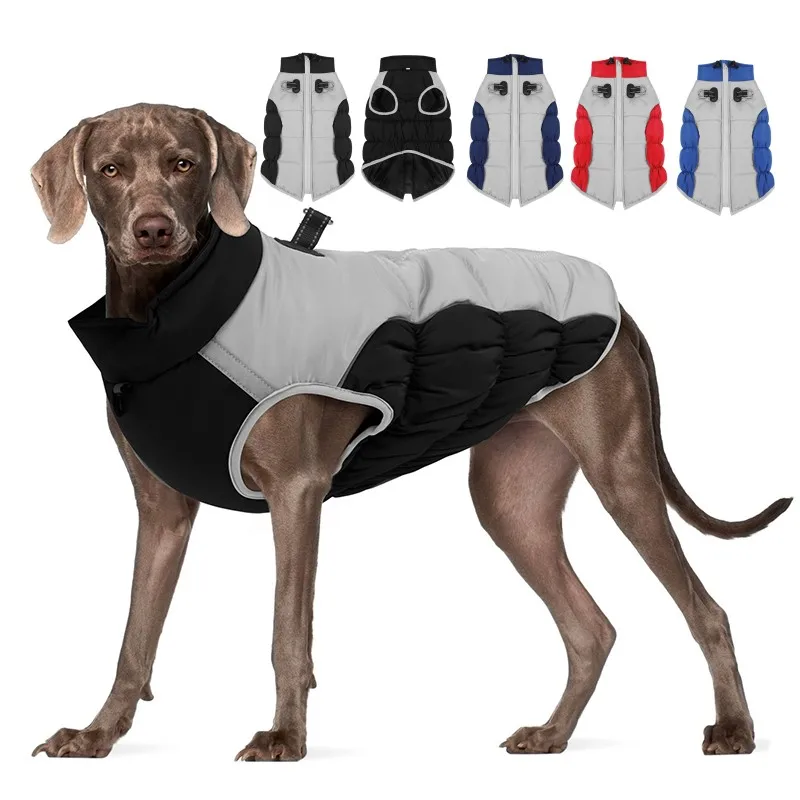 Chaqueta para perros grandes, ropa de invierno para perros, chaqueta reflectante para perros grandes, impermeable, a prueba de viento, abrigo cálido para mascotas, chaleco de pastor Labrador