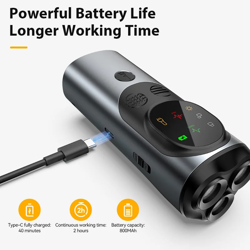 ROJECO-repelente de perros ultrasónico de alta potencia, dispositivo de entrenamiento antiladridos, repelente de perros recargable, entrenador con linterna LED - imagen 4