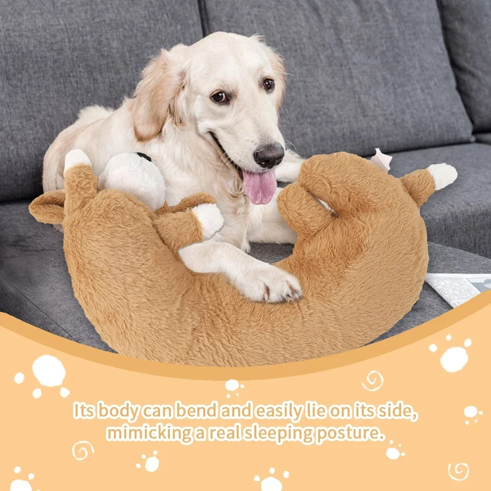 Juguete de latido del corazón para perros, almohada curva cómoda, juguete de latido del corazón para entrenamiento del comportamiento, juguete de peluche de latido del corazón para perros y gatos - imagen 3
