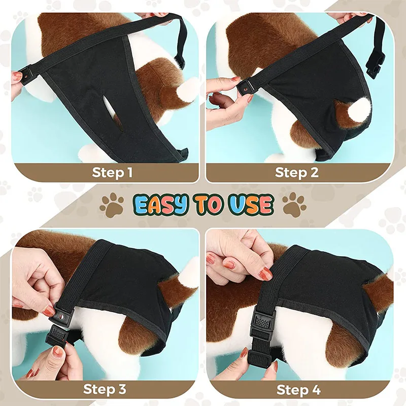 Pañales lavables para perros machos – Almohadillas absorbentes reutilizables - imagen 5