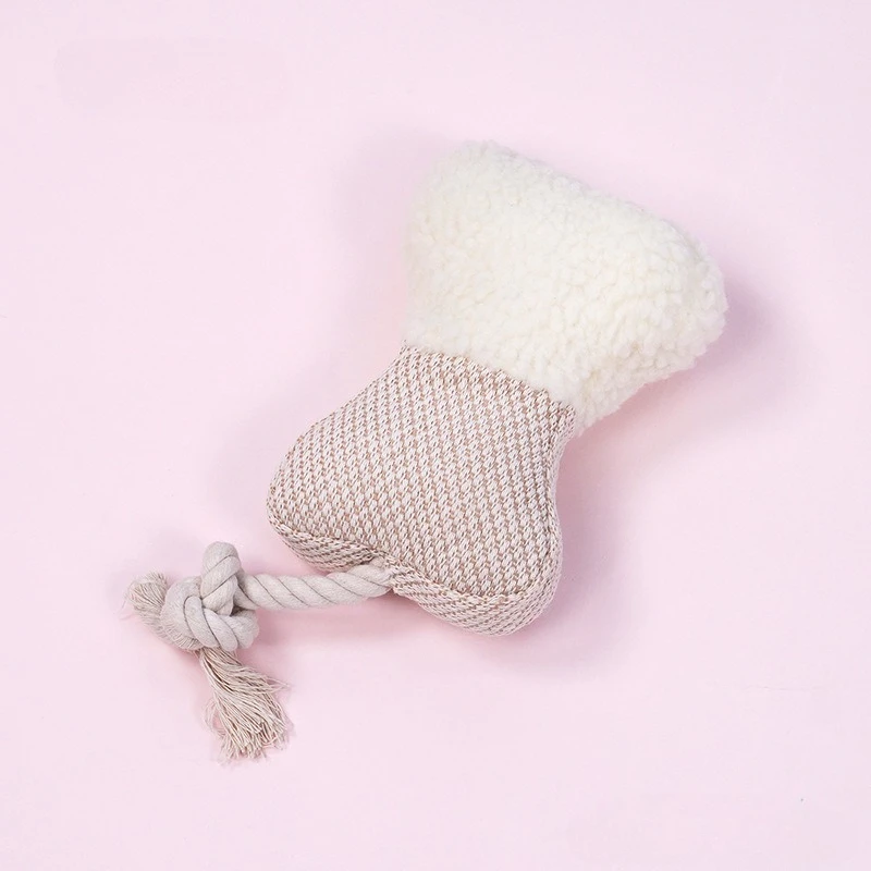 Juguetes interactivos para mascotas para perros, productos de juego con nudo de cuerda de algodón, suministros de molienda de dientes resistentes al masticable para cachorros, juguete para chirrido en interiores - imagen 4