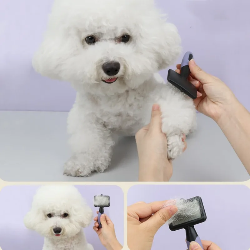 Peine para perros, removedor de pelo para mascotas, Mini cepillo de masaje para perros, cepillo para gatos, cuidado de mascotas, peines de doble cara para perros, cepillos con apertura de nudos - imagen 3
