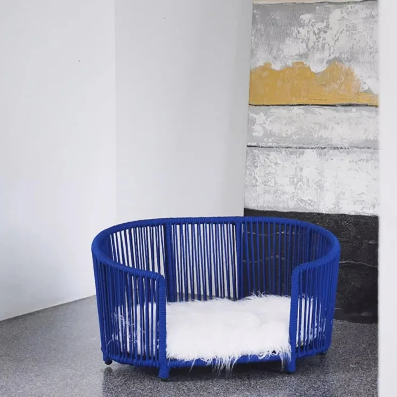 Cama para gatos hecha a mano, estera de dormir duradera y resistente, con cuerda tejida, para mantener el calor en invierno, productos para mascotas - imagen 5