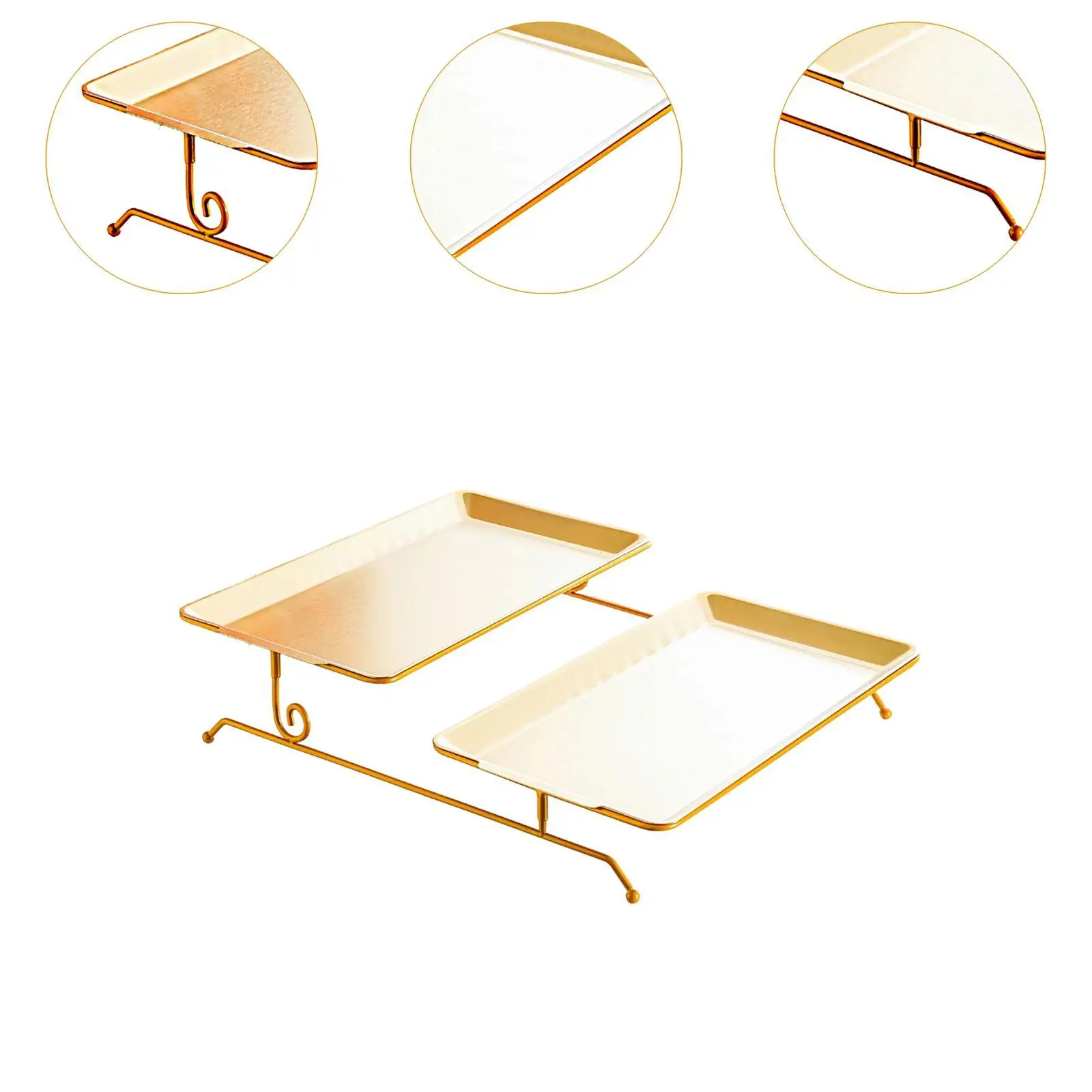 Bandeja rectangular moderna para gatos y perros – Plato metálico - imagen 3
