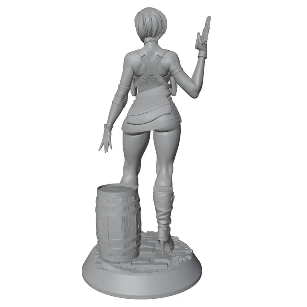 Miniatura de guerrera femenina en resina 1/24 para modelismo - imagen 4