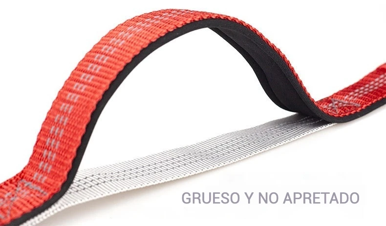 Correa Reflectante para Perros con Amortiguación, Manos Libres y Ajustable, Doble Asa, Ideal para Correr, Tira Reflectante para Seguridad Nocturna, Cuerda de Poliéster Duradera - imagen 5