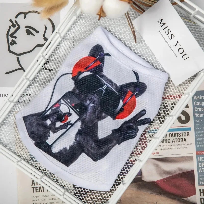 Chaleco ligero de verano para mascotas, Chihauhua, XS-XXL, ropa para perros grandes, fieltro de hielo, dibujos animados, sin decoloración, 1 unidad - imagen 5