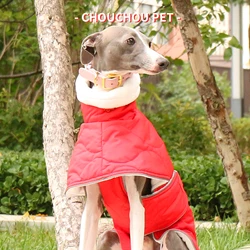 Abrigo impermeable de algodón para Whippet y galgo italiano